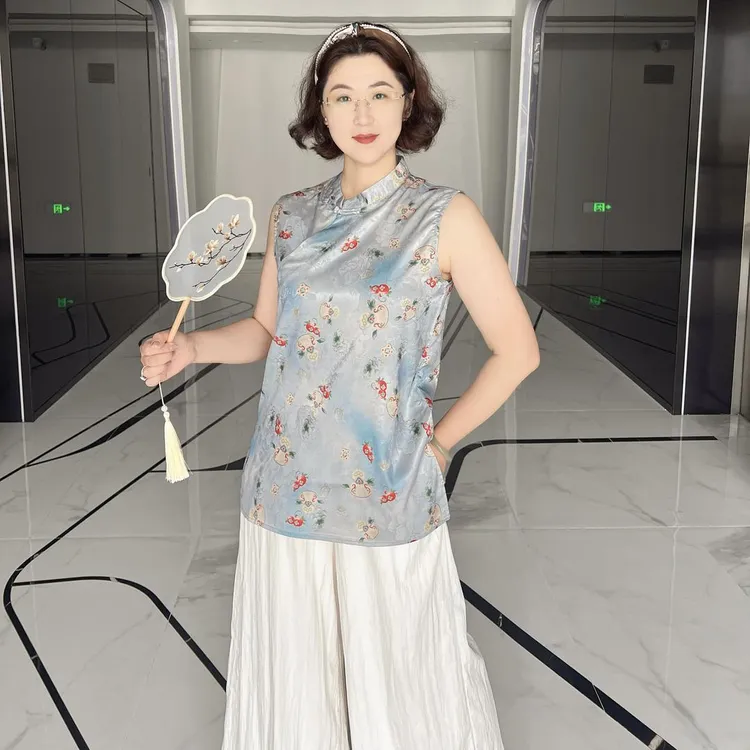 【鸿雁专属】小石榴*春夏无袖新款气质百搭新中式国风中长款