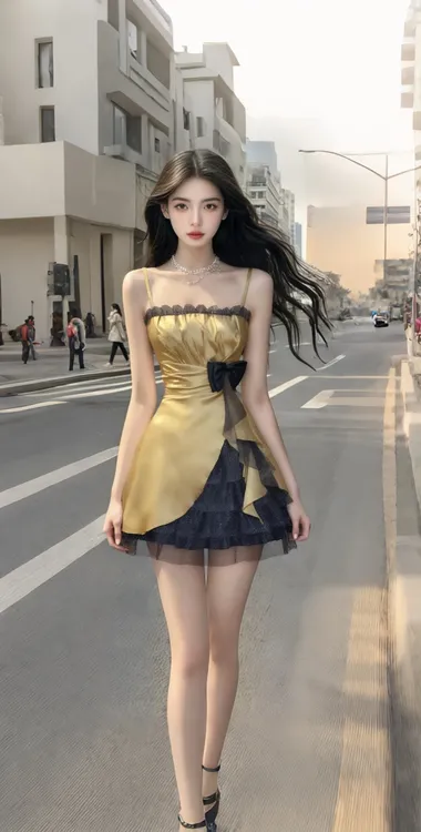 辣妹性感小众吊带连衣裙时尚气质甜美拼接收腰显瘦温柔纯欲新款