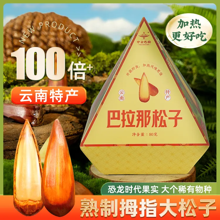 【中云巴松】原味熟食拇指大松子巴拉那松子开口巴西王送礼坚果零食