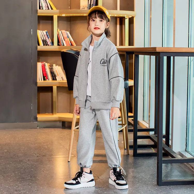 洋气时尚韩版休闲网红时髦童装女童中大童春秋季新款儿童运动