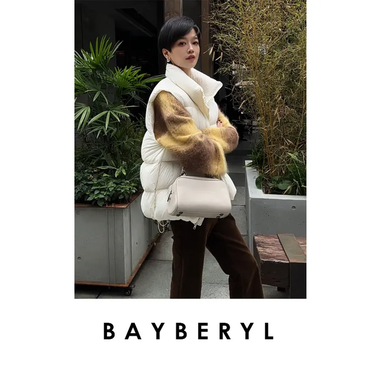 BAYBERYL老贝泡芙马甲*立领百搭保暖春无袖羽绒服YRF5I2602