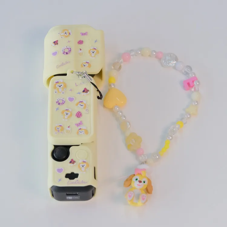 大疆的pocket3保护套可爱硅胶小鸡黄机身云台保护罩防尘机身配件