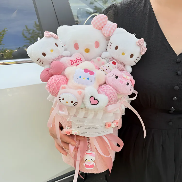 圣诞节礼物哈喽kt玩偶花束送女友生日礼物送女生闺蜜创意手工花束