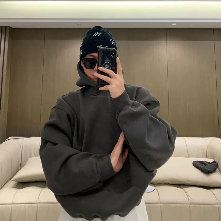 【JYEPRINCE李素景】秋季新品男士宽松连帽卫衣纯色潮男外套上衣