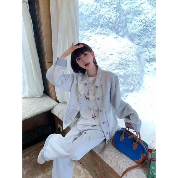 【赵小小&首尔街头】8335 秋季美式翻领百搭休闲夹克百搭气质外套女