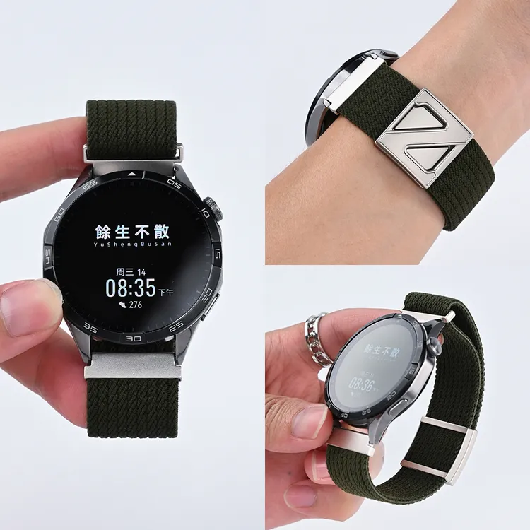适用华为手表GT6/4表带GT2机甲Z字磁吸扣Watch5/3pro尼龙编织腕带商品图