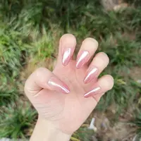海莉粉渐变椭圆款纯手工穿戴甲显白百搭日常气质美甲贴片