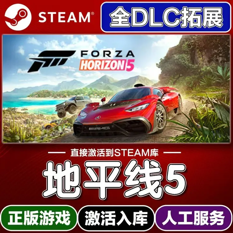 地平线5带DLC 可联机  电脑游戏Steam激活码可永久入库远程服务