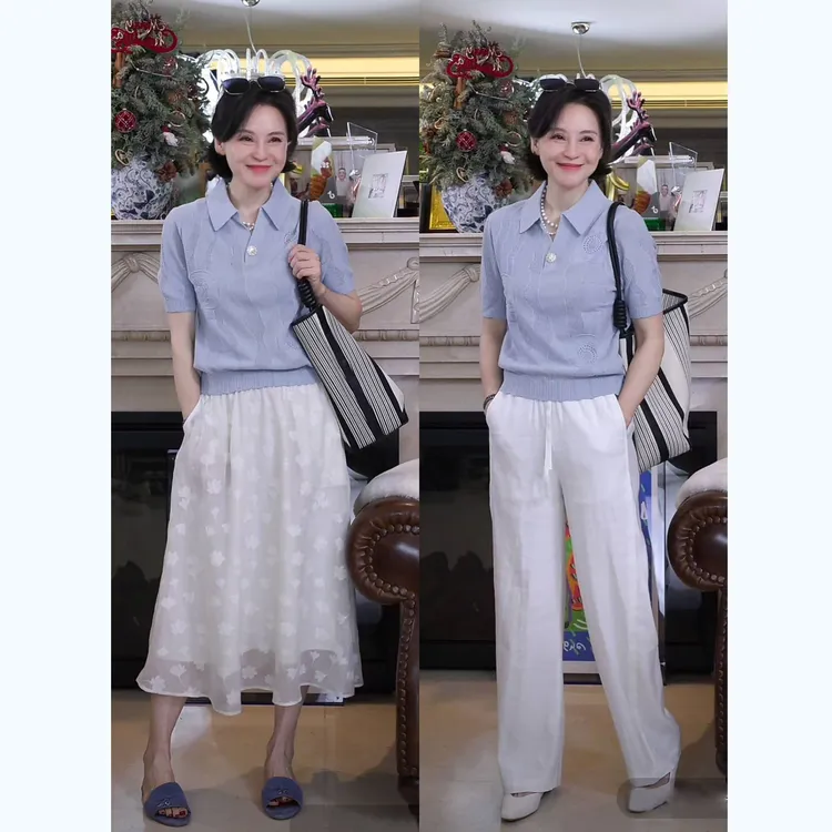 我是摩羯 威尼斯小香 双股60支棉麻天丝镂空提花小香秋针织衫