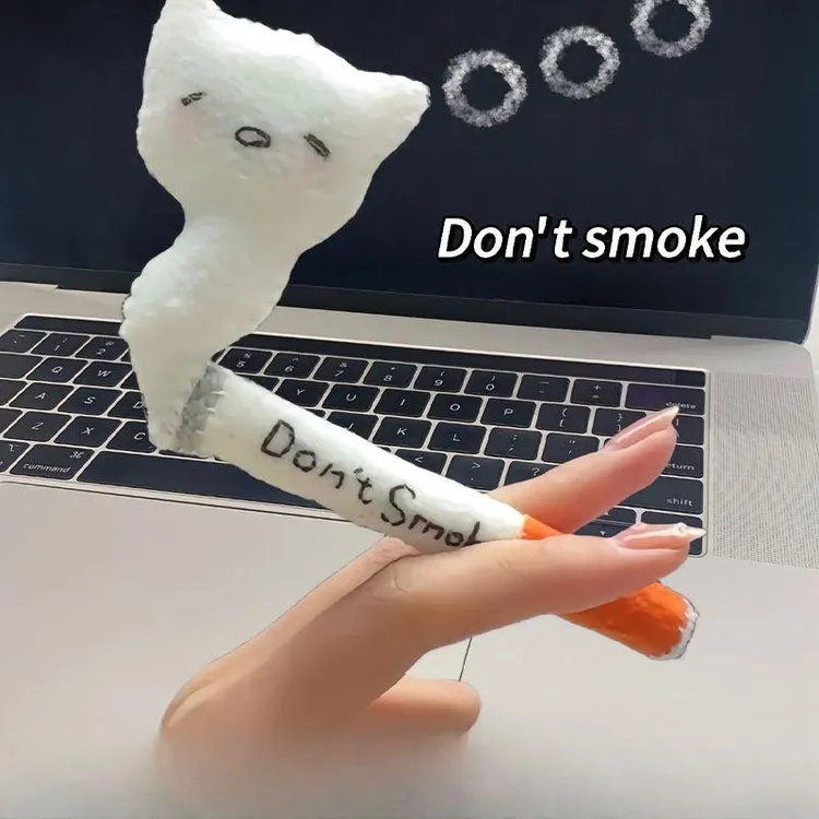 【玛卡】不织布可爱鬼小猫don't smoke创意玩偶驾车DIY手工材料包