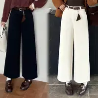 冬季高腰加绒加厚直筒裤1165