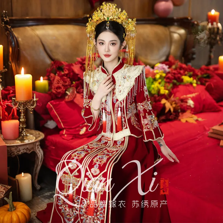 秀禾服2025新款小个子新娘结婚礼服订婚服中式婚服高级感敬酒服女