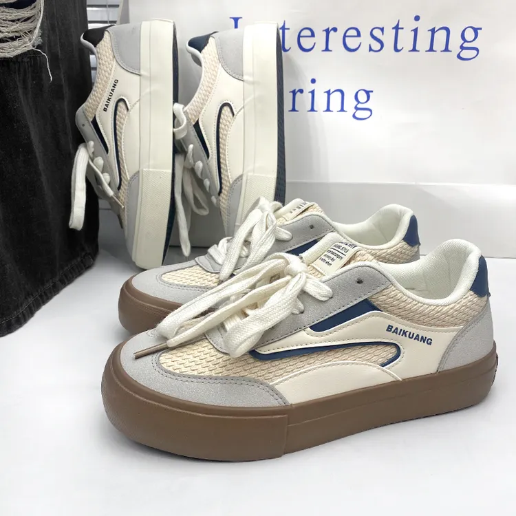 2025夏季新款爆款德训休闲鞋子男生透气板鞋男款潮流百搭帆布鞋子