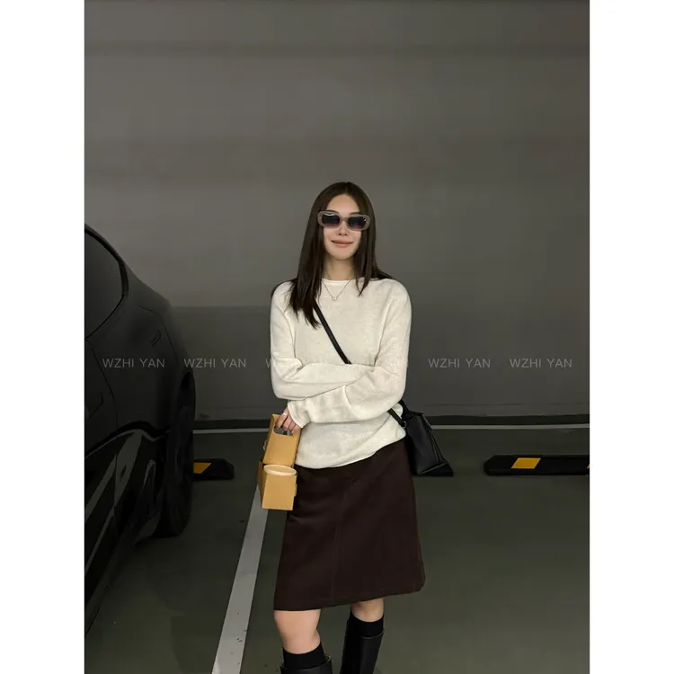 【卡洛琳】“100%绵羊毛"无缝圆领极简百搭舒适保暖长袖打底T恤F2001