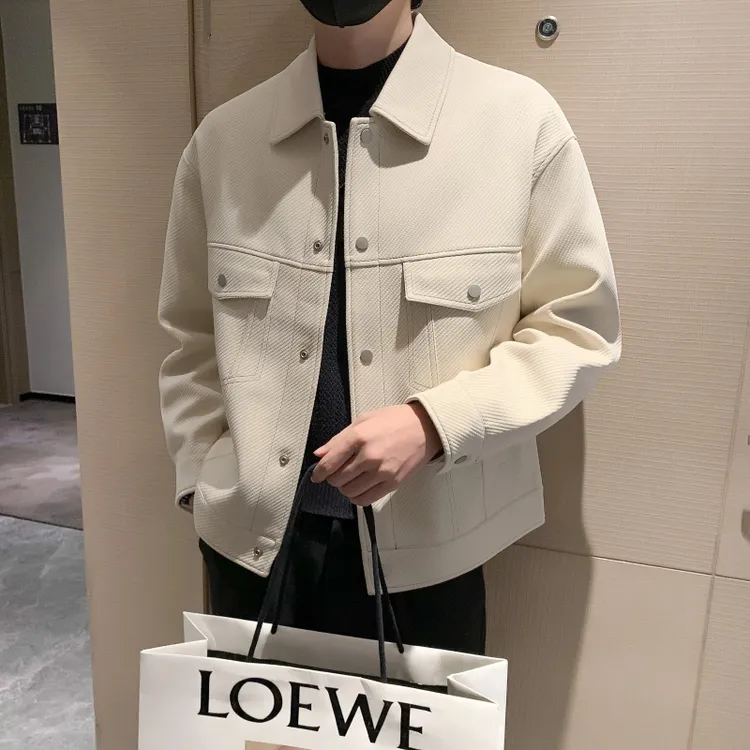 痞帅外套男潮牌翻领夹克男装2025新款工装衣服春秋季男士休闲上衣