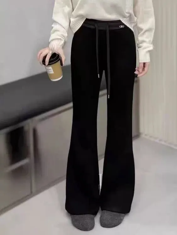 【秋冬新款】 MT‘a加绒微喇羊绒裤‘ 百搭显瘦显腿长喇叭羊绒裤时尚