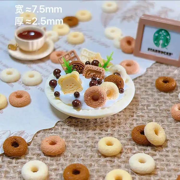 ［百家合集超百款］迷你/超迷你diy配件食玩仿真鸡蛋超饼干水果立牌