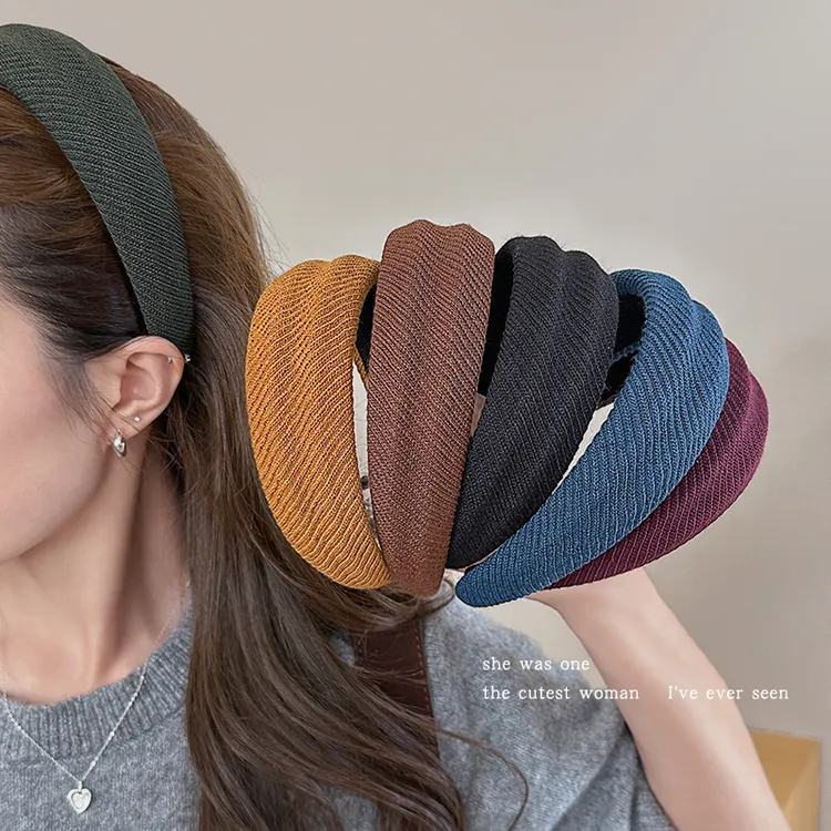 韩国东大门纯色宽边发箍女款高级感百搭头箍头饰秋冬洗脸发卡发饰