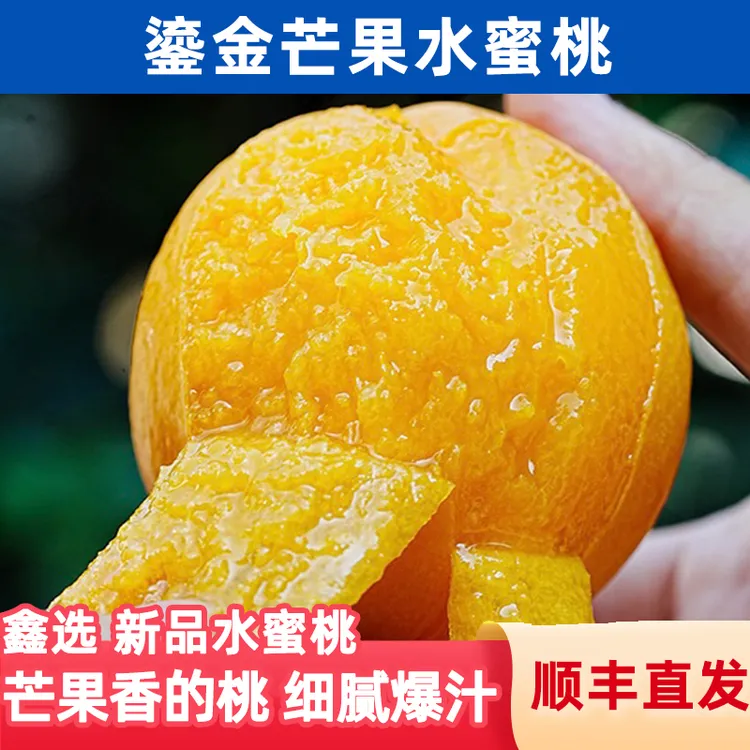 鑫选 第二季鎏金芒果水蜜桃4-4.5斤细嫩爆汁香甜美味鲜采顺丰直发