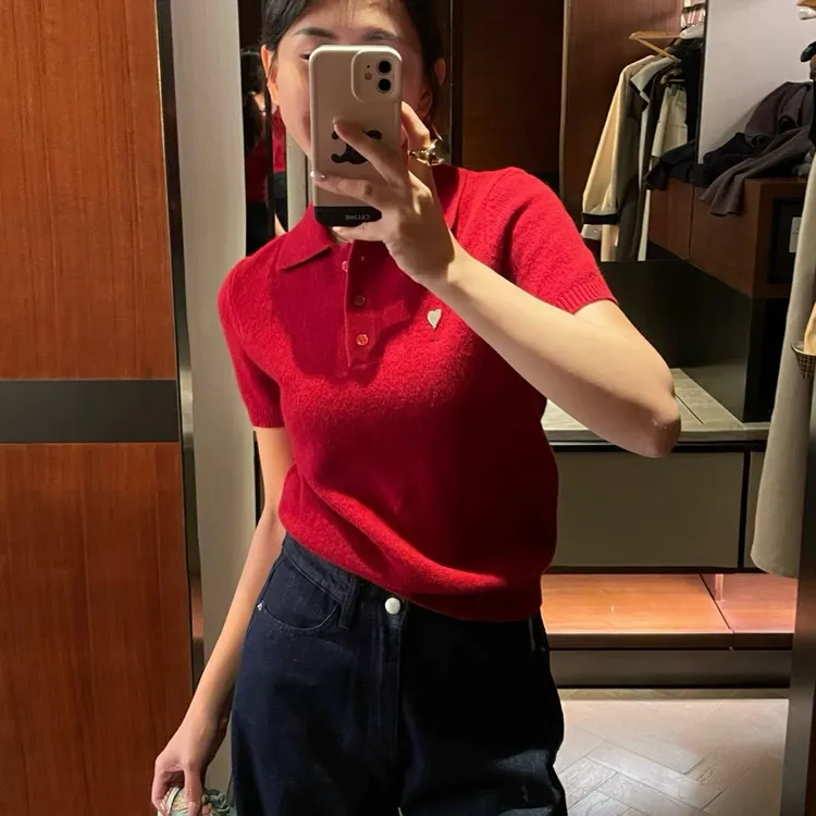 「HMM」爱心绵羊毛POLO衫