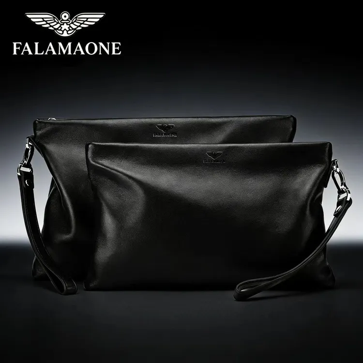 潮流男士高档真皮质感手包商务休闲长款手抓包正品时尚百搭手拿包