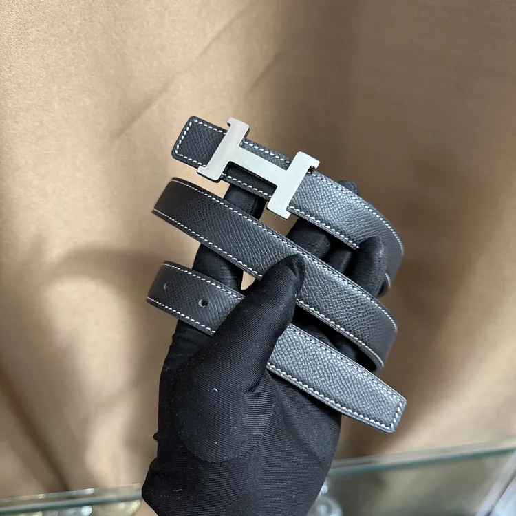 新款男女通用高档皮带休闲工字扣H扣牛皮腰带青中年商务情侣韩潮