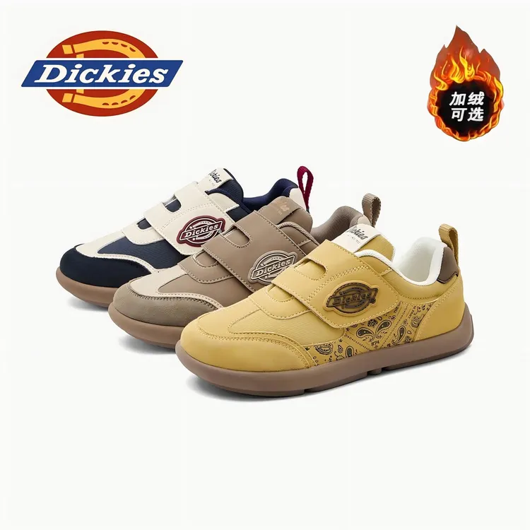 Dickies【加绒可选】儿童鞋国潮风腰果花时尚休闲鞋2025秋冬新款商品图