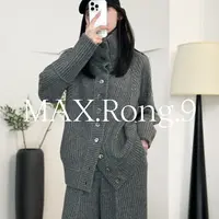 MAX.Rong.9【设计师】上衣 慵懒软糯金银丝纱线坑条纽扣毛衫 585C