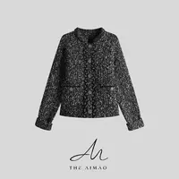 【THE AIMAO】“巴黎衫”定纺金丝肚混色纱小香编织肌理上衣XYX82834