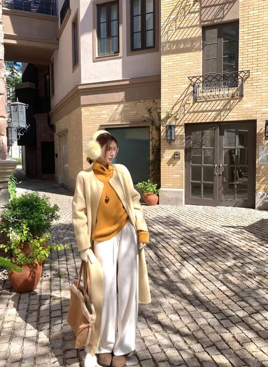 【芝士Cheese】漫步香榭 插肩袖多色厚款保暖中长款羊毛大衣