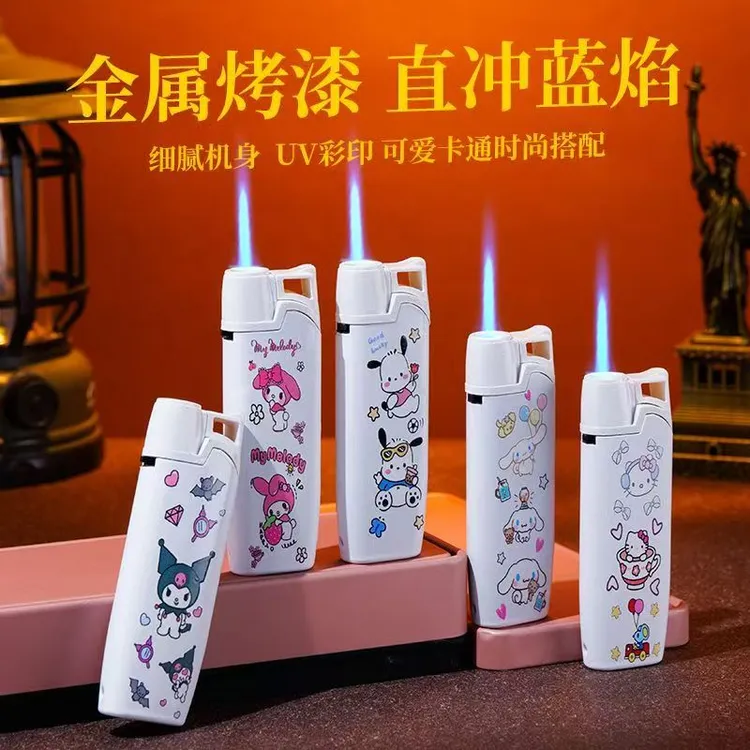2025新品潮流卡通库洛米款式高端直冲防风打火机可印字定制批发