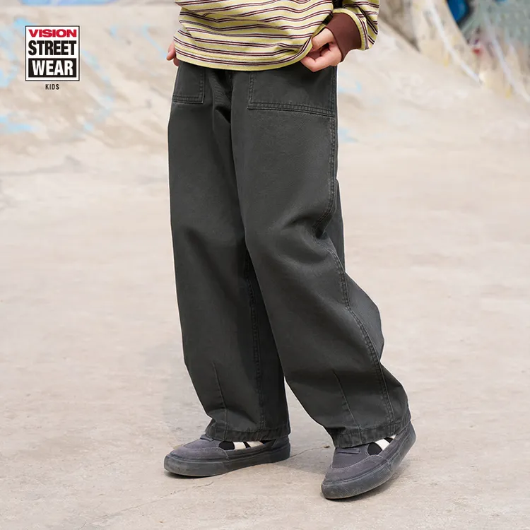 VISION KIDS 美式复古宽松运动男女儿童直筒休闲裤百搭  25秋新