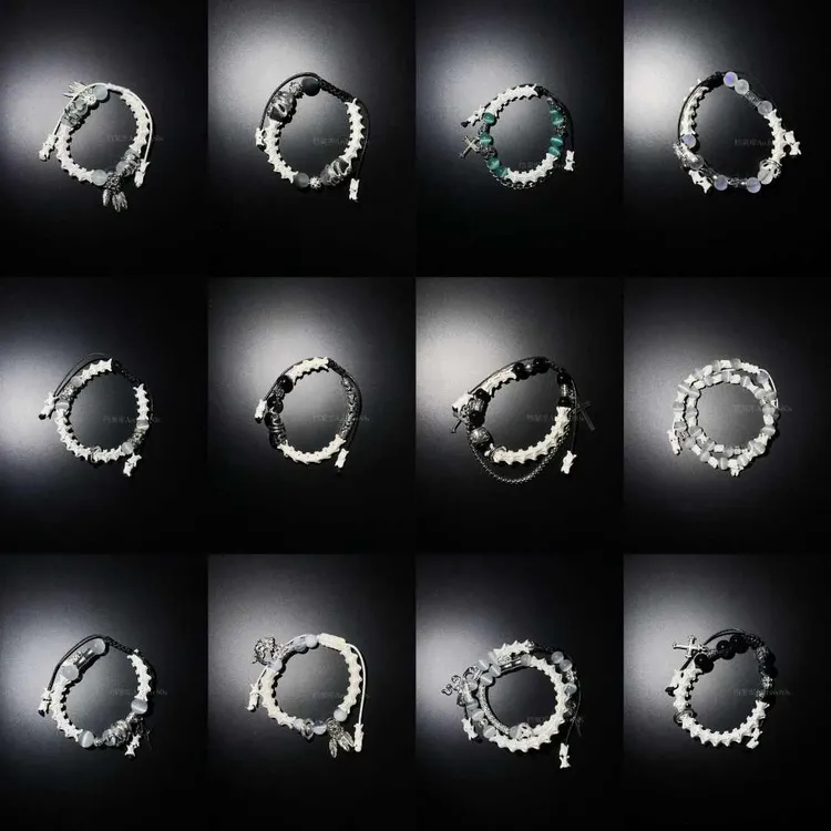 非金属皮质手链 原创设计大部分孤品真蛇骨手链情侣小众蛇骨手串