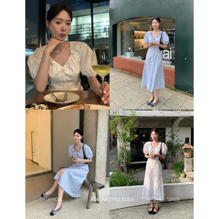 DH OFFICIAL 大花【玫瑰小姐 Miss】浪漫韩系手工玫瑰收腰衬衫裙