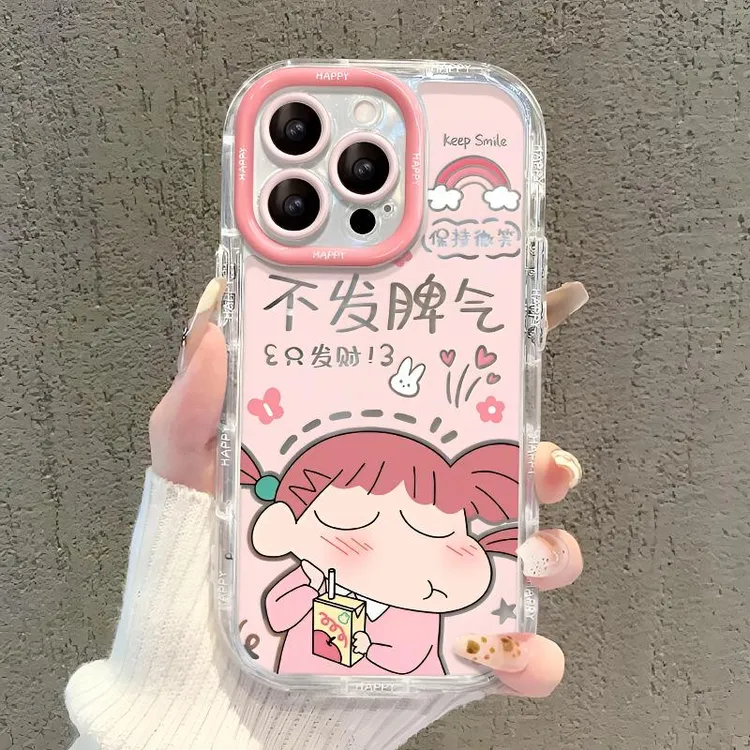 情侣妮妮小新适用iPhone16透明15手机壳14苹果13/12卡通11全包xs