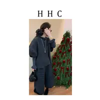 【花花菜】冬装新品〖印象大师〗俏皮减龄双层花边设计软糯针织衫女