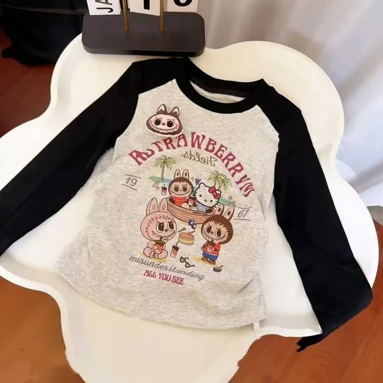 【秋上新】女童打底衫春秋新款儿童长袖t恤宝宝小女孩洋气秋季上衣