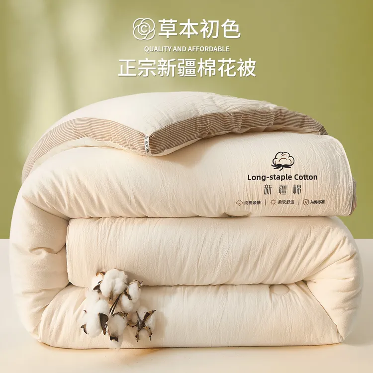 新疆一级长绒棉花被子春秋被全纯棉冬天加厚保暖冬被棉絮被芯冬季