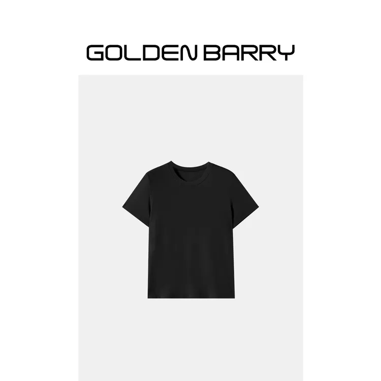 GOLDENBARRY基础圆领天丝羊毛短袖T恤206403-1