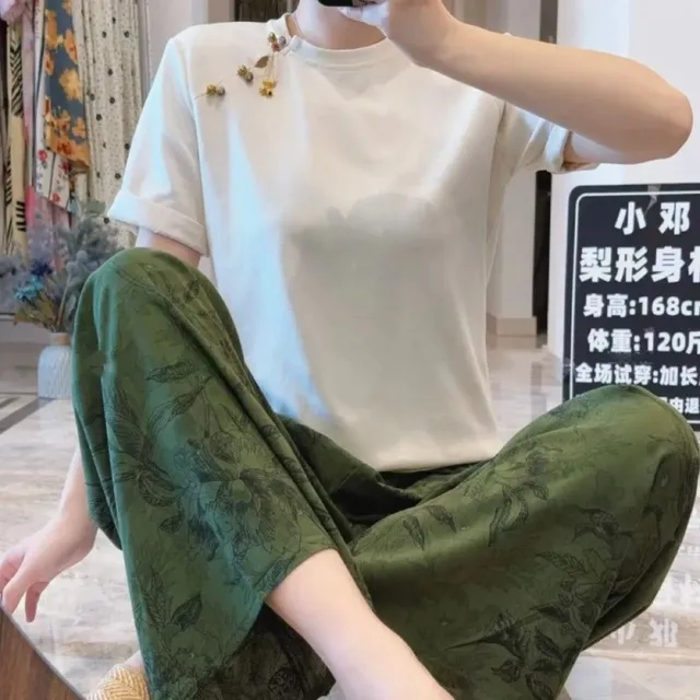 棉绸裤女士薄款人造棉阔腿裤网红爆款居家可外穿绵绸裤子加大码女