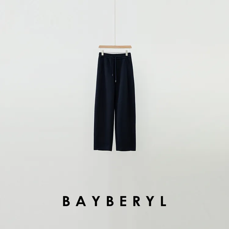 BAYBERY老贝高频裤*运动风抽绳松紧腰秋百搭休闲裤XXK4H2846