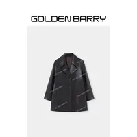 GOLDENBARRY|160038“晚风抱琴来”翻领时尚皮衣