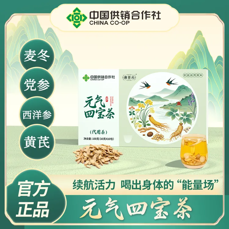 康菩元元气四宝茶党参黄芪麦冬西洋参独立包装泡水喝
