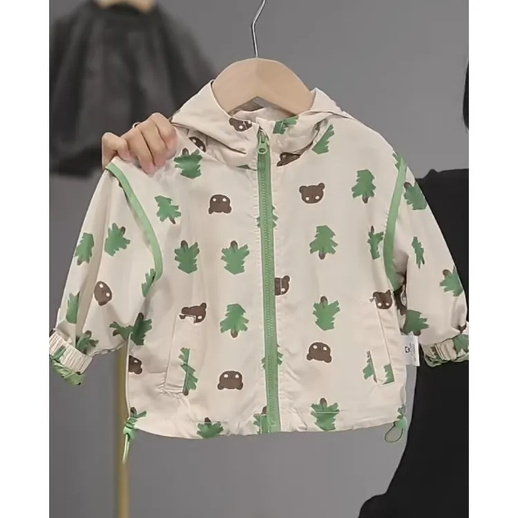 【三防印花冲锋外套 小洛妈咪】男童卫衣小童上衣外套H8