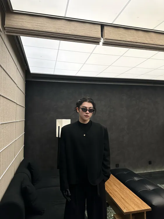 【FANG BH】新款男士秀场百搭时尚简约珍珠休闲新中式夹克外套