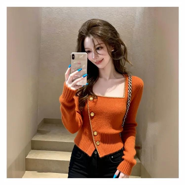 软糯毛衣女冬绝美巨好看轻奢高端设计感气质小众炸街高级感女装