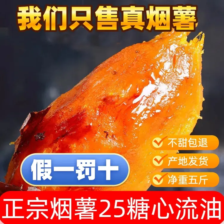 山东烟薯25沙地红薯糖心烟薯新鲜现挖软糯香甜烤地瓜烟台25号烟薯