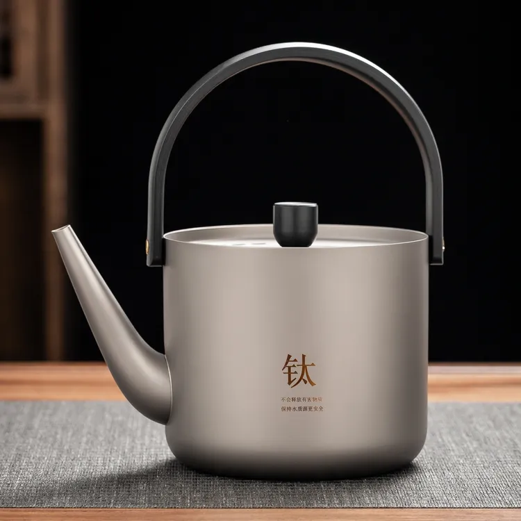提梁纯钛单壶电磁炉加热烧水壶办公室养生壶高档茶具泡茶器高颜值