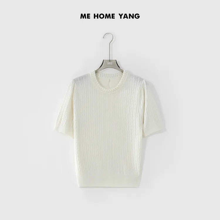 ME【缪的绞花T】三色春夏时尚百搭针织衫MEQS1044