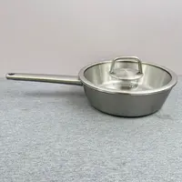 4-440 库存单柄煎锅24*7.5CM容量2L带盖重约1.78KG